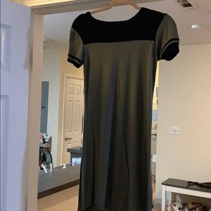 Long army gray t shirt dress